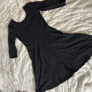 Black polka dot dress size small